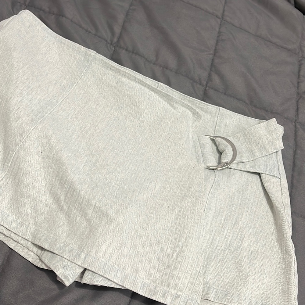 Light denim skort